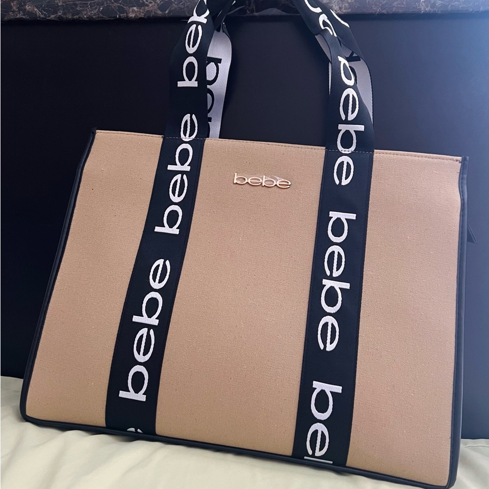 Bebe Khaki hand carry bag XL sizes lightweight,